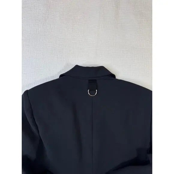 Tibi Tropical Wool Marlon Blazer Navy Cutout Sleeve Tailored Women's 6 NWT - Picture 4 of 16